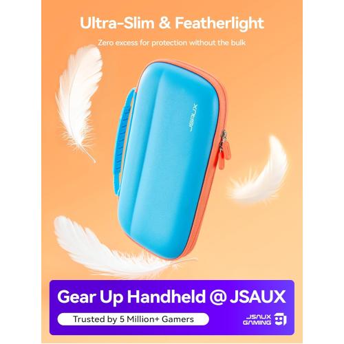 JSAUX Slim Carrying Case for Nintendo Switch 2 2025, Portable Switch 2 Case with 10 Game Slots, Protective Hard Shell for Travel and Storage, Blue