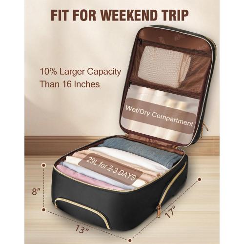 Underseat Carry On Luggage with Wheels, Airline Approved Personal Item Suitcase with Multiple Compartments, Lightweight Softside Under Seat Carry-on Suitcases for Women Travel Business, Black