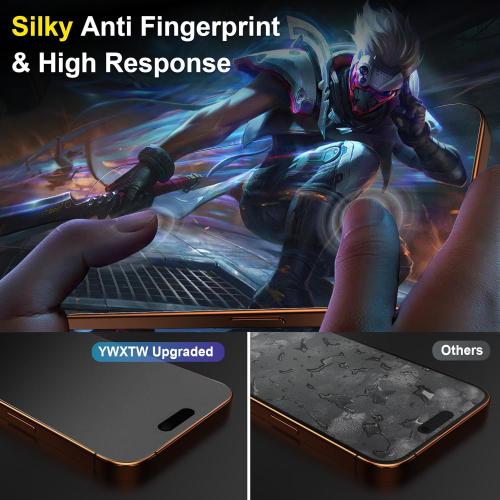 YWXTW 2 Pack for iPhone 17 Pro Max Matte Screen Protector 6.9 Inch 1 Set Camera Lens Protector, [1S Pull-Out] Anti Glare Anti Fingerprint 17 Pro Max Glass Screen Protector, Bubble Free, Smooth as Silk