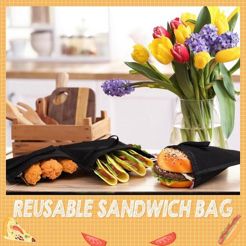 Reallnaive 4 Set Insulated Sandwich Bags, 4 Sizes, Casual Design