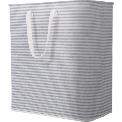 2 Pack. .Lifewit Laundry Hamper Large Collapsible Laundry Basket, Freestanding Waterproof Clothes Hamper Storage with Easy Carry Handles for Clothes in Bedroom Bathroom College Dorm for Adults, Gray, 100L