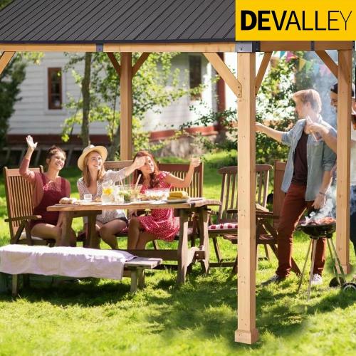 Pergola Slanted Roof Bracket kit 4 Pack,3-Way 30-Degree Right Angle Corner Bracket with Wall Mount Post Base for 4x4 (Actual:3.5“x3.5) Lumber for Pergolas/Gazebos,Porchs - 4Pack