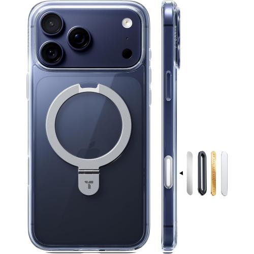 TORRAS for iPhone 17 Pro Case Clear Magnetic Stand, Fit for MagSafe, 6.3