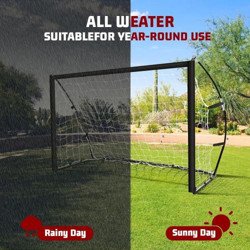 Portable Soccer Goal for Backyard, Kids Youth Adults Soccer Goal Set with Net   Ground Stakes, Soccer Target and Agility Speed Training Equipment