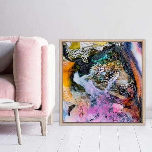 Pixy Canvas Floater Frame 16x16 for 3/4 (0.75) inch Deep Canvas Paintings/Canvas Prints/Wood Canvas Panels/Wall Art/Wall Decor/Home Decor/Artwork (Nordic White Oak, 16 x 16 inch, Square)
