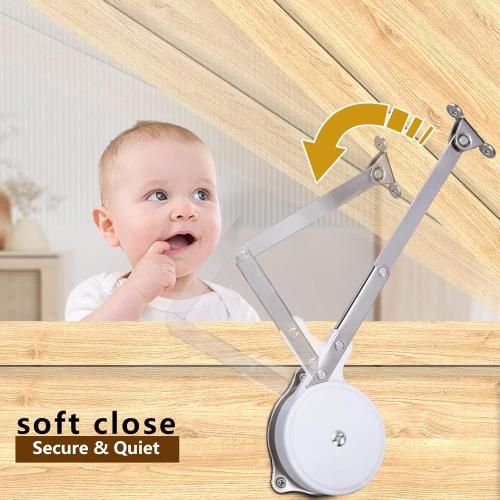 2 Pack | Toys Box Hinges Soft Close - HBL’ Lid Support Chest Hinges for Wooden Toy Box, Cedar, Storage Trunk & Benches, Made of Zinc Alloy, Safety & Heavy Duty.