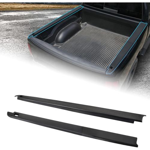 KEWISAUTO Bed Side Rail Cap Cover W/Stake Holes for 2009-2018 Dodge Ram 1500 with 5'7 Bed, Black Truck Right & Left Side Bed Rail Protector for 2009-2018 Dodge Ram 1500 Accessories