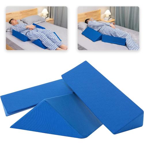 Fanwer Positioning Wedge Pillow for Side Sleeping (3 in 1), 40 Degree Triangle Bed Wedges & Body Positioners for Back Pain, Preventing Bedsores, After Surgery, Knees Elevated, Pregnancy