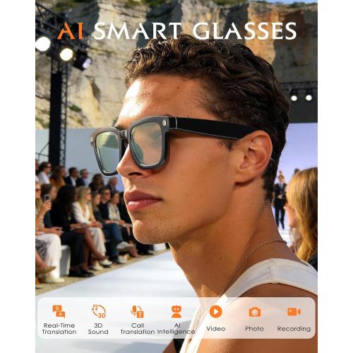 Smart Glasses with Camera and Audio 8MP HD Camera Smart Glasses for Men