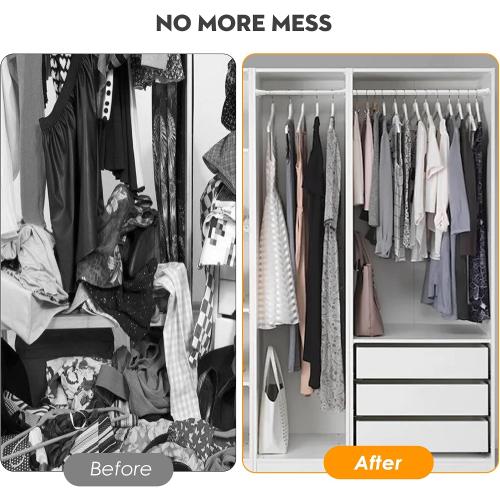 1.1 Inch Diameter Tension Closet Rods for Hanging Clothes 32-48 Inch, Adjustable Pole Closet to Hang Clothes, Heavy Duty Closet bar for Wardrobes with No Drilling Holder, White