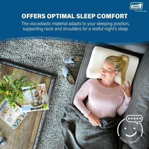 Classic Plus Neck Pillow | Orthopedic, Height-Adjustable, Ergonomic | Ventilation System, Polyurethane Foam | Ideal for Back & Neck Pain | Skin-Friendly Cover | 18.5x13x4.3/5.5 inches