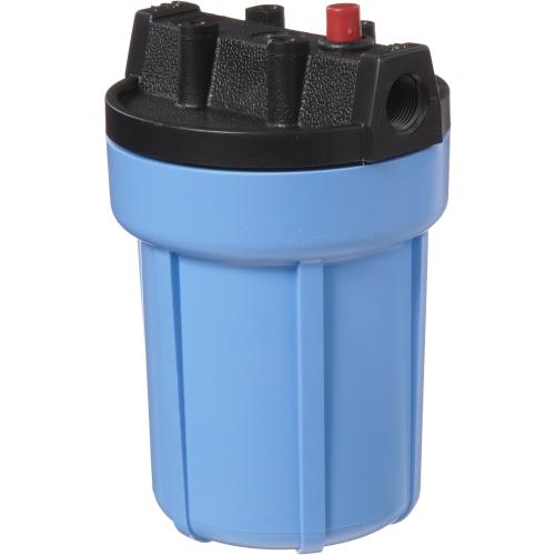 1 inch NPT Pentair Pentek 158002 Traditional Slim Line Filter Housing,  NPT #5 Under Sink Opaque Water Filter Housing with Pressure Relief Button,  Blue