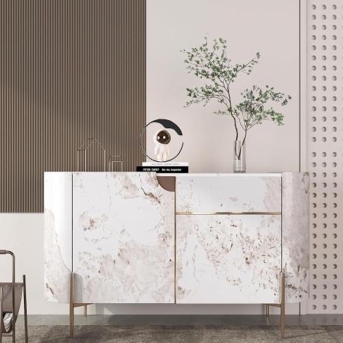 YENHOME 30X118 Removable Marble Countertop Contact Paper Waterproof Brown Marble Contact Paper for Countertops Self Adhesive Vinyl Wallpaper for Bathroom Kitchen Backsplash Wrap Vinyl Wall Covering