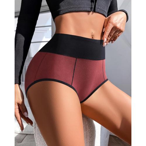 High Waisted Cotton Underwear for Women Postpartum Stretch Breathable Panties Ladies Full Coverage Briefs 5 Pack