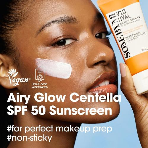 SOME BY MI V10 Hyal Air Fit Sunscreen SPF 50 – 1.69oz, 50ml – Korean Centella Sunscreen for Face with UV Protection – Non-Greasy, No White Cast, No Eye Irritation for Sensitive Skin – Korean Skin Care