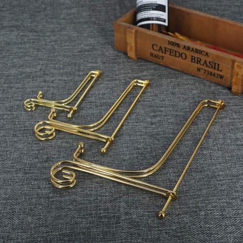 LIONWEI LIONWELI 6 Pack Iron Display Stand,Gold Iron Easel Plate Holder Stand for Displaying Pictures, Plates, Books and Arts (4, 6, 8 inch)