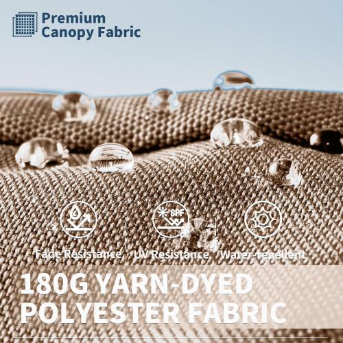 9FT Patio Umbrella with Fiberglass Ribs, Outdoor Market Table Umbrella with Crank and Tilt, UV Resistant Waterproof Canopy for Patio, Garden, Deck, Pool, Beige