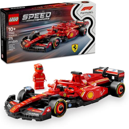 LEGO Speed Champions Ferrari SF-24 F1 Race Car Toys - Building Sets for Kids, Boys & Girls, Ages 10  - Ferrari F1 Model Car Kits for Display or Play - Gift Ideas for Birthdays and Fans - 77242