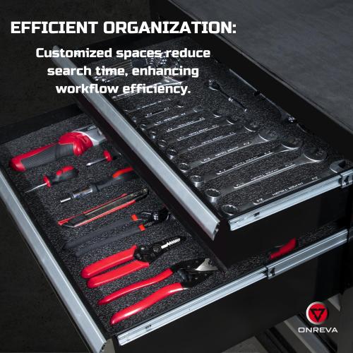 ONREVA Tool Box Foam, 2Pack 30x22x2 inch, Foam Inserts for Cases, Polyethylene Storage Sheets for Toolbox Hard Case, Tool Shadow Insert, Kaizen Organizer Sheet