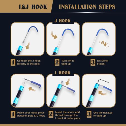 LOVEETA® 6.3 Ft Cargo Grabber Reach Retriever Tool - 2.0 New Upgraded Extendable Pickup Truck Bed Accessories, Multi-Use Truck Bed Reach Tool (Jet Black) - maybe missing pieces