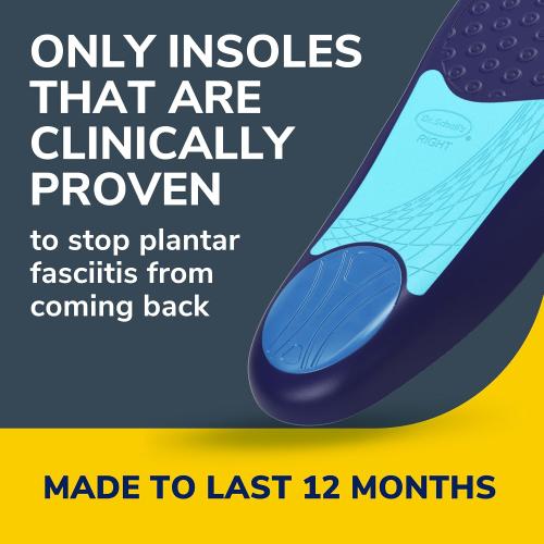 Dr. Scholl’s Plantar Fasciitis Pain Relief Orthotic Insoles, Immediately Relieves Pain: Heel, Spurs, Arch Support, Distributes Foot Pressure, 1 Pair