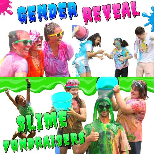 PARTY GOAT Instant Slime Powder. 25 Gallon Bulk Blue Slime Mix for Water Guns or Blasters. Make a Pool, Big Buckets or Bath Tub