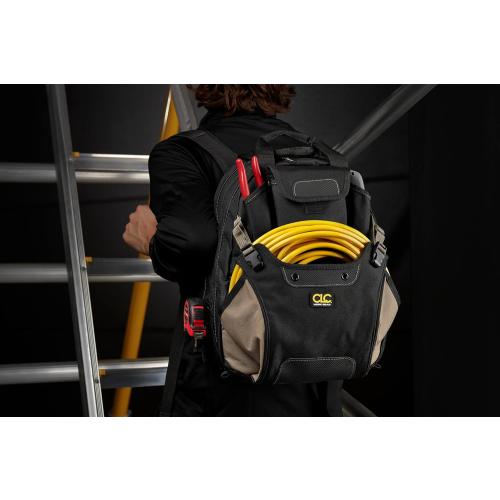CLC Work Gear 1134 Carpenter's Tool Backpack, 44 Pockets, Padded Back Support, Black