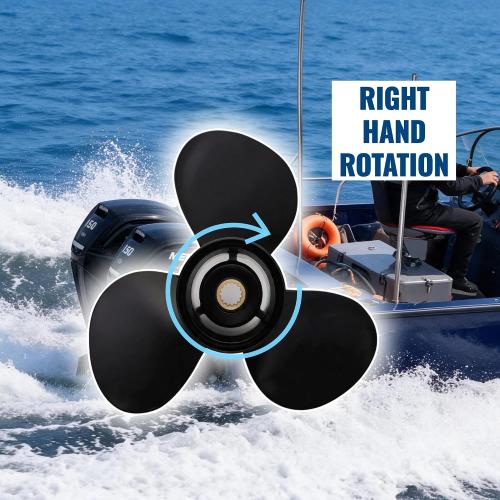 13 3/4 X 15 Aluminum Propeller Compatible for Mercury Outboard 40-140HP