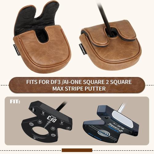 Craftsman Golf Genuine Leather Classic Golf Club Driver Fairway Wood Hybrid Headcovers OZ.1 1i MEZZ.1 MEZZ.1 MAX DF3 Mallet Blade Putter Covers