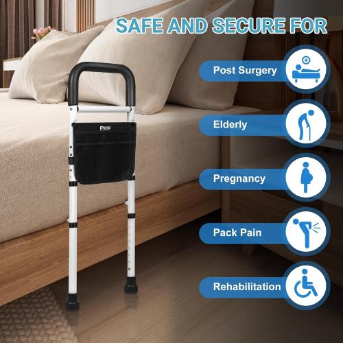 Panta Bed Rails for Elderly Adults Safety, Adjustable Bed Assist Rails for Seniors,Black