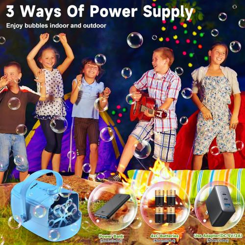 Bubble Machine Automatic Bubble Blower: Durable Bubble Maker 18000  Big Bubbles Per Minute for Indoor Outdoor Wedding Birthday Party - Portable Bubble Machine for Kids Toddlers