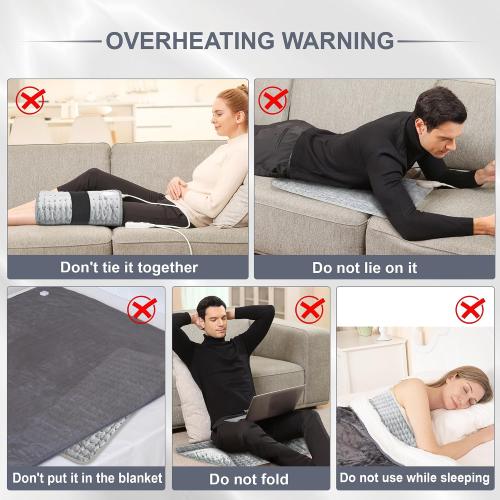 Deepsoon Heating Pad,Electric Heating Pads for Back,Gifts for Men Women | Dark Gray,40x20 Inch,Heating Pad for Abdomen Shoulder Knee,Dry/Moist Heat&Auto Shut Off,Heat Pads for Christmas Birthday Day