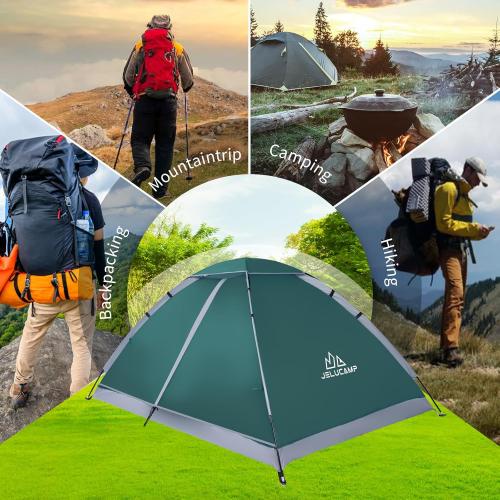 Color Green 1/2/4/5/6 Person Dome Tents for Camping, Lightweight Portable Backpacking Tent, Small Easy Set Up Outdoor Waterproof Camping Hiking Tent for Adults