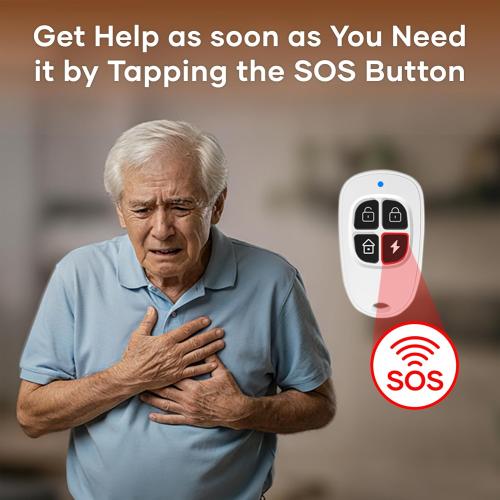 tolviviov WiFi Smart Door/Window Alarm System 8-Piece Kit – App Alerts, Compatible with Alexa, No Monthly Fee, Expandable DIY Wireless Home Security, 1 Siren, 5 Sensors & 2 Remotes (8 Pack)