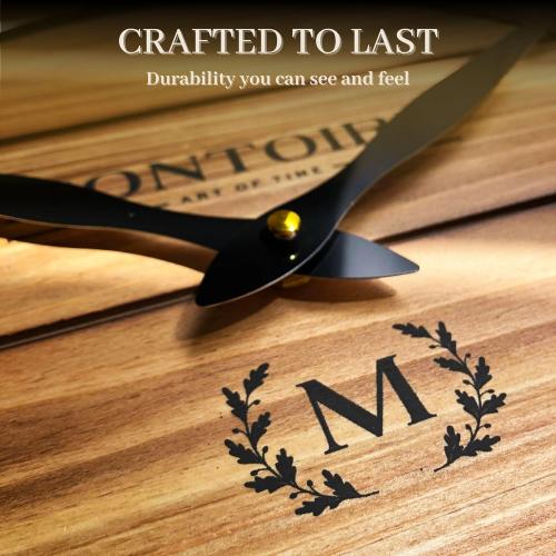 Montoire 24 Inch Wooden Farmhouse Wall Clock, Extra Large for Living Room Decor - Big Rustic Wood Large Round Wall Clock 24 Inches or Larger, Battery Operated with Decorative Roman Numerals