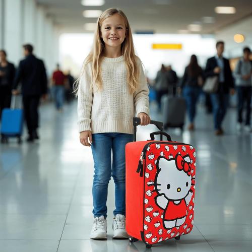 Fast Forward Hello Kitty 16 Soft Luggage - Cute & Durable Carry-On Suitcase for Travel 16X12X5