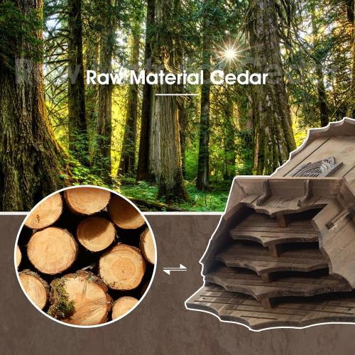 VIREESR Large Bat House for Outdoors,4-Chamber Castle Bat Box,200-Capacity | Cedar Wooden Bat House, Bat Boxes for Outside for Tree, 4 Chamber Design to Attract Bats, Weather-Resistant, Brown