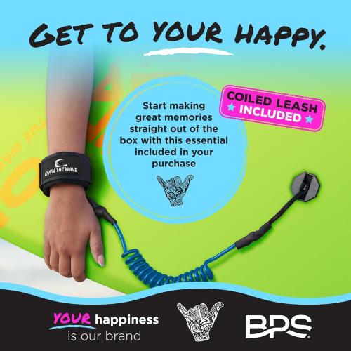 Own the Wave 'Wave Weapon' Body Board for All Wave Conditions - Lightweight with EPS Core HDPE Slick Bottom Body Boards for Beach with Wrist Leash and Plug for Kids and Adults