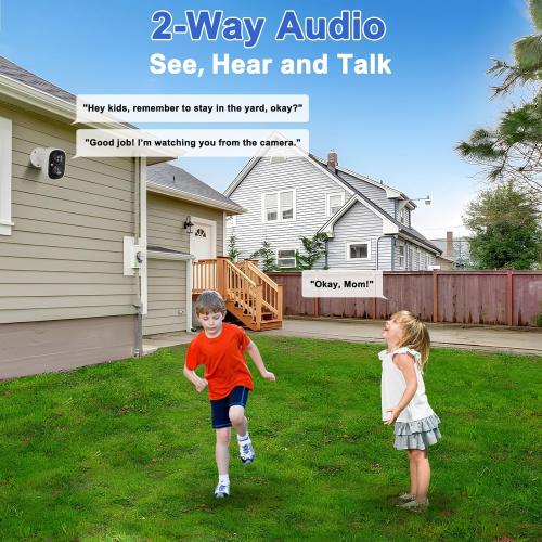 Security Cameras Wireless Outdoor, 2K Battery Powered WiFi Cameras for Home Security with AI Motion Detection, Color Night Vision, Spotlight, Siren, Waterproof, SD/Cloud Storage ( missing the instructions)