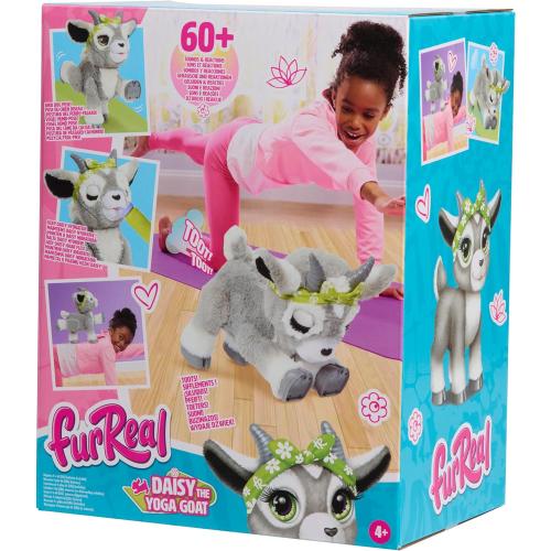 furReal Daisy the Yoga Goat Interactive Toy, 11-inch Realistic Plush, Kids Toys for Ages 4 Up by Just Play