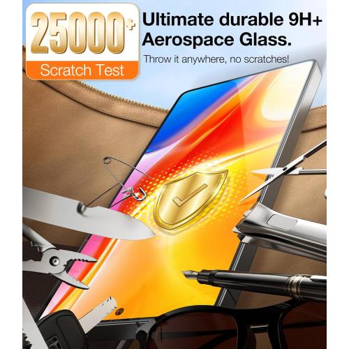 TORRAS for Samsung Galaxy S25 Ultra Screen Protector, 9H  Military-Grade Shatterproof Tempered Glass 2 Pack- Responsive Touch, Anti-Scratch,Full Coverage, Bubble Free,HD Clarity, Easy installation