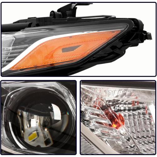 2018-2022 Camry L LE SE Headlights,LED Projector Headlight Assembly Compatible with Toyota Camry 2018 2019 2020 2021 2022 Replacement Left Driver Side TO2502255 81150-06C40