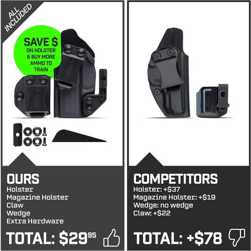 IWB Holster for Springfield XD9 SC MOD 2 | Combat Veteran Owned Company | Concealed Carry Holsters Inside Waistband