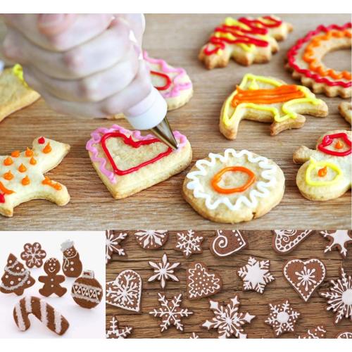 ilauke 100 Pack Cake Decorating Supplies 18 inch Piping Bags Disposable Thickened Large Pastry Bags with 4 Icing Bag Ties, Extra Thick Anti-Burst Piping Bags for Cookie