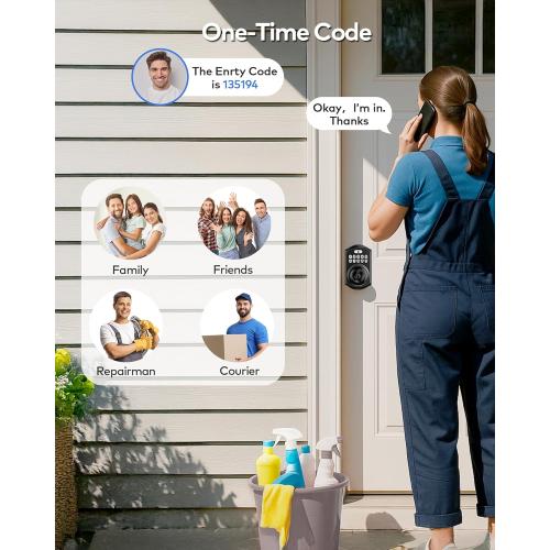 TEEHO TE003 Keyless Entry Keypad Door Lock with Handle, Electronic Digital Smart Locks for Front Door, Smart Door Knob with Code for Bedroom, Auto Lock, Passage Mode, Easy to Install, Matte Black