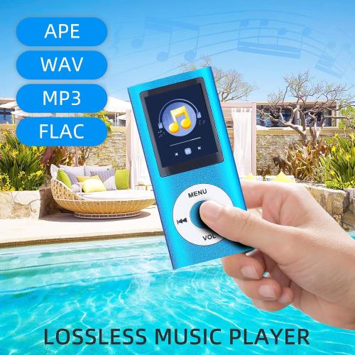 MP3 Player, Portable Multifunctional MP3 Digital Music Player, Blue
