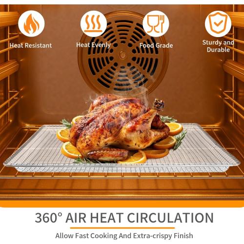 Air Fryer Basket Replacement for Frigidaire FRIGPEREAFT, 18.4 x 15.2 Mesh Tray for Frigidaire 30 Ranges and Wall Ovens, Gallery Series Stainless Steel Air Fryer Basket, Dishwasher Safe