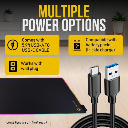 Boldstrive LED Exercise Equipment Mat 24x48in / 30x60in - Stylish Non-Slip Floor Protection for Spin Bikes, Walking Pads, and Ellipticals - Exercise Bike Mat, Peloton Bike Mat, Peloton accessories