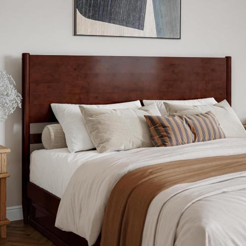 AFI, Pasadena Modern King Wood Panel Headboard, Walnut