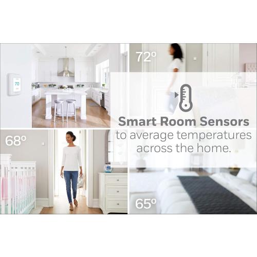 Honeywell Home RCHT9610WFSW2003 RCHT9610WFSW T9 WiFi Thermostat with 1 Smart Room Sensor, Touchscreen Display, Alexa and Google Assist (Renewed)